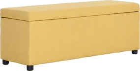 vidaXL sárga poliészter pad tárolórekesszel 116 cm
