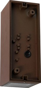 Fali lámpa rozsdabarna 2 fényes GU10 AR70 IP44 világos-sötét érzékelővel - Baleno