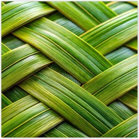 Poszterek 100x100 Zöld fonott Zöld rattan fonott lemez