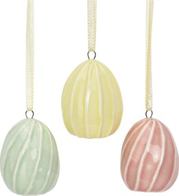 Függesztett porcelán tojás PASTELLA - több színben Termék színe: Zöld