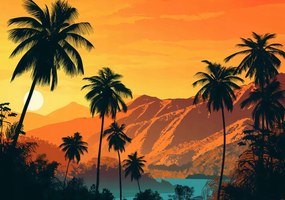 Poszter 100x70cm Naplemente a szigeteken