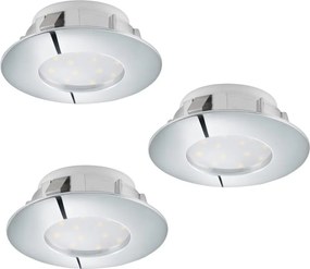 Eglo 95808 - SZETT 3x LED beépíthető lámpa PINEDA LED/6W/230V