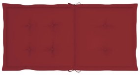 4 db bordó oxford szövet háttámlás székpárna 100x50x3 cm