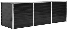 Antracitszürke horganyzott acél kerti magaságyás 240x80x77 cm