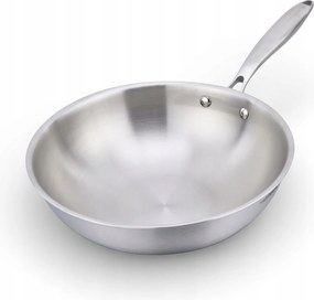 Wok 32 CM rozsdamentes acél Masterpan Indukciós Gáz
