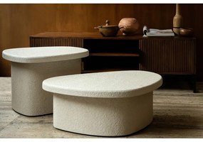 Bézs dohányzóasztal márvány dekorral 49x74 cm Veda – Dutchbone