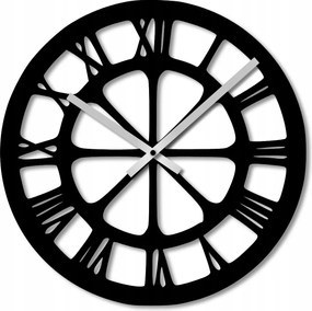 Falióra 50 cm Fa Falióra Nagy Fekete Római 3D Óra