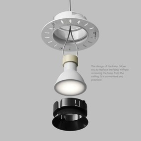 Vibi series recessed trimless downlight — DK/EU-3055-BK
