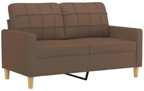 kétszemélyes barna szövetkanapé 120 cm