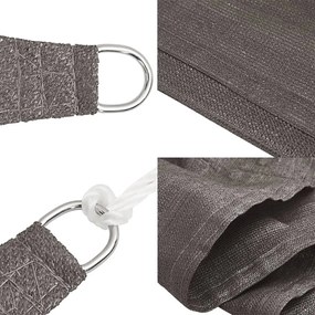 négyzet alakú HDPE napvitorla 2 x 2 m antracitszürke