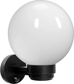 Brilagi - Kültéri falilámpa mozgásérzékelővel HARBOR 1xE27/40W/230V IP33 fekete/fehér