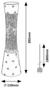 Rabalux 7027 - Lávalámpa MINKA 1xGY6,35/20W/230V rózsaszín