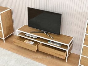 TV asztal/szekrény Soren Rtv (tölgy + fehér). 1111728