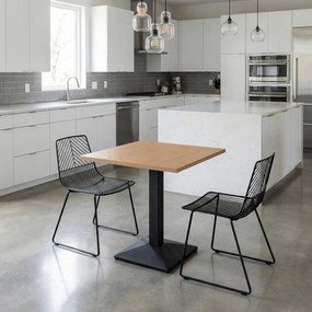 Bisztró asztal, tölgy sonoma/fekete, 70x70 cm, RINALDO TYP 1