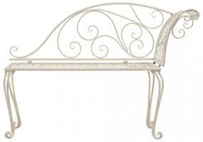 fehér antik fém kerti pad 128 cm