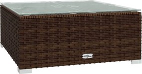 9 részes barna polyrattan kerti ülőgarnitúra párnákkal