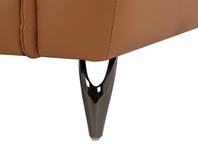 Kifinomult Aranybarna Bőr Kanapé NARWIK Beliani