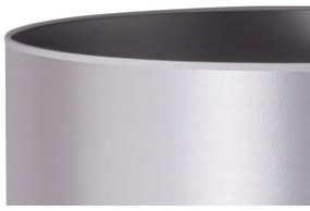 Duolla - Asztali lámpa CANNES 1xE14/15W/230V átm. 20 cm ezüst/fehér