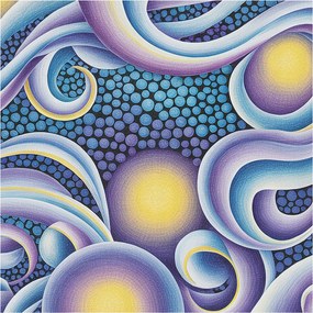 Dekoratív fotótapéta Falra Könnyű összeszerelés Színes örvények 250x250 Ragasztó