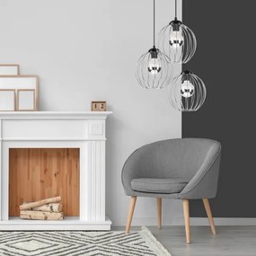 Csillár zsinóron ZOYA 3xE27/60W/230V fényes króm