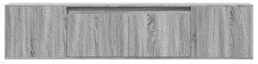 szürke sonoma színű fali TV-szekrény LED-del 180 x 31 x 39,5 cm