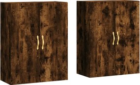 vidaXL 2 db füstös tölgy színű faliszekrény 69,5 x 34 x 90 cm