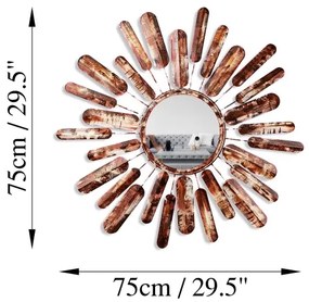 Fali tükör NAP átm. 75 cm barna