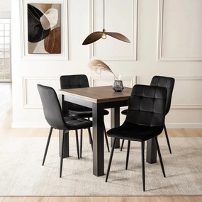 MAX bővíthető étkezőasztal 80–160 cm, dió/fekete színben