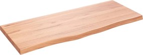 vidaXL világosbarna kezelt tömör tölgyfa fali polc 100x40x(2-4) cm