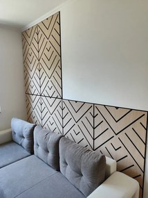 FREJA V-mintás akusztikus dizájn falpanel (120 × 60 × 0,9 cm) – Világos tölgy - sötét tölgy