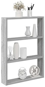 szürke sonoma színű szerelt fa fali polc 43 x 9 x 60 cm