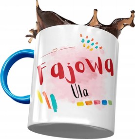 Kék bögre Ursula Kaptár Barátnő Feleség Nyomtatott Fotóval