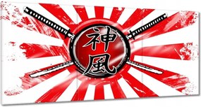 Vászonkép 60x30 Kamikaze Japán Két szablya