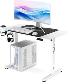 Magasságban állítható íróasztal 110 cm fehér: Diablo X-Tensio 1100