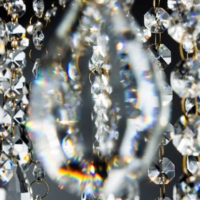 Brilagi - Felületre szerelhető csillár CRYSTAL 6xE14/60W/230V arany