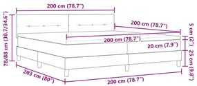 vidaXL Boxspring Ágy Matrac nélkül Sötét Zöld 200x200 cm Bársony