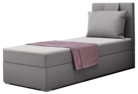 MIRANDA kárpitozott boxspring ágy + topper, 90x200, soro 90, jobb