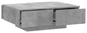 Betonszürke szerelt fa dohányzóasztal 90 x 60 x 31 cm