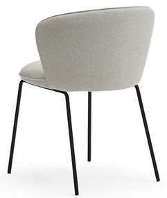 Világosszürke kárpitozott étkezőfotel szett 2 db-os Add – Teulat