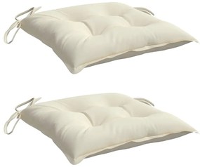 2 db krémfehér oxford szövet székpárna 50 x 50 x 7 cm