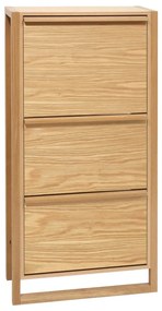 Natúr színű billenő ajtós cipőtartó tölgyfa dekorral NewEst – Woodman