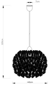 Globo 15057 - Csillár zsinóron KATUNGA 1xE27/40W/230V