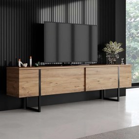 Luxe - atlanti fenyő/fekete TV-állvány