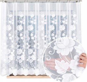 Függöny Rövid 450x160 Függöny Konyha Szoba Függöny Kész Virágok 11029