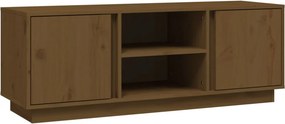 vidaXL mézbarna tömör fenyőfa TV-szekrény 110 x 35 x 40,5 cm