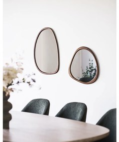 Luxon tükör organikus forma, fa hatású, 38,5x64,5 cm