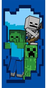 Minecraft Beware fürdőlepedő, 70 x 140 cm