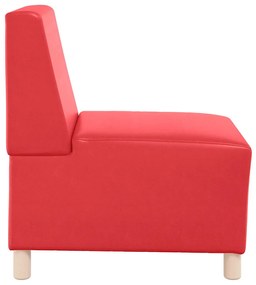piros műbőr kanapéfotel 55 cm