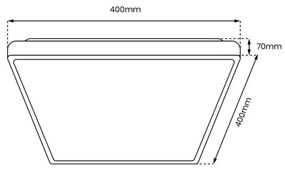 MILAGRO ML7928 QUADRO Négyzetes Mennyezeti Lámpa Fehér LED IP20
