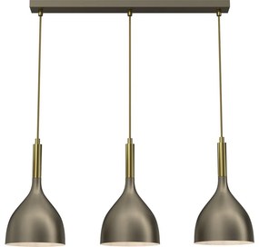 Csillár zsinóron NOAK 3xE27/15W/230V réz/arany